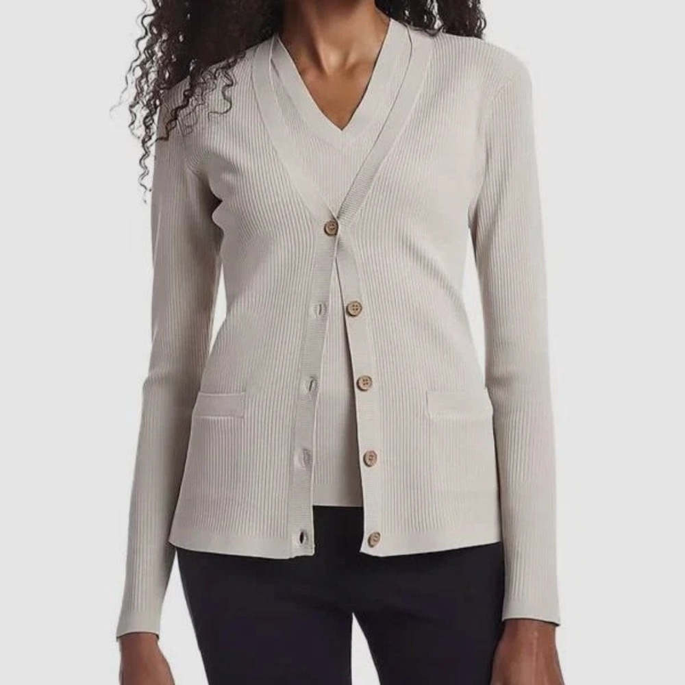 Capsule 121 | The Cunningham Ribbed Cardigan‎ Sweater in Sand Cream $325